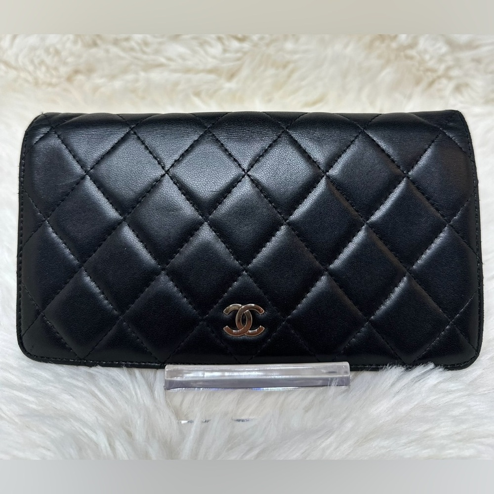 CHANEL Black Long Wallet